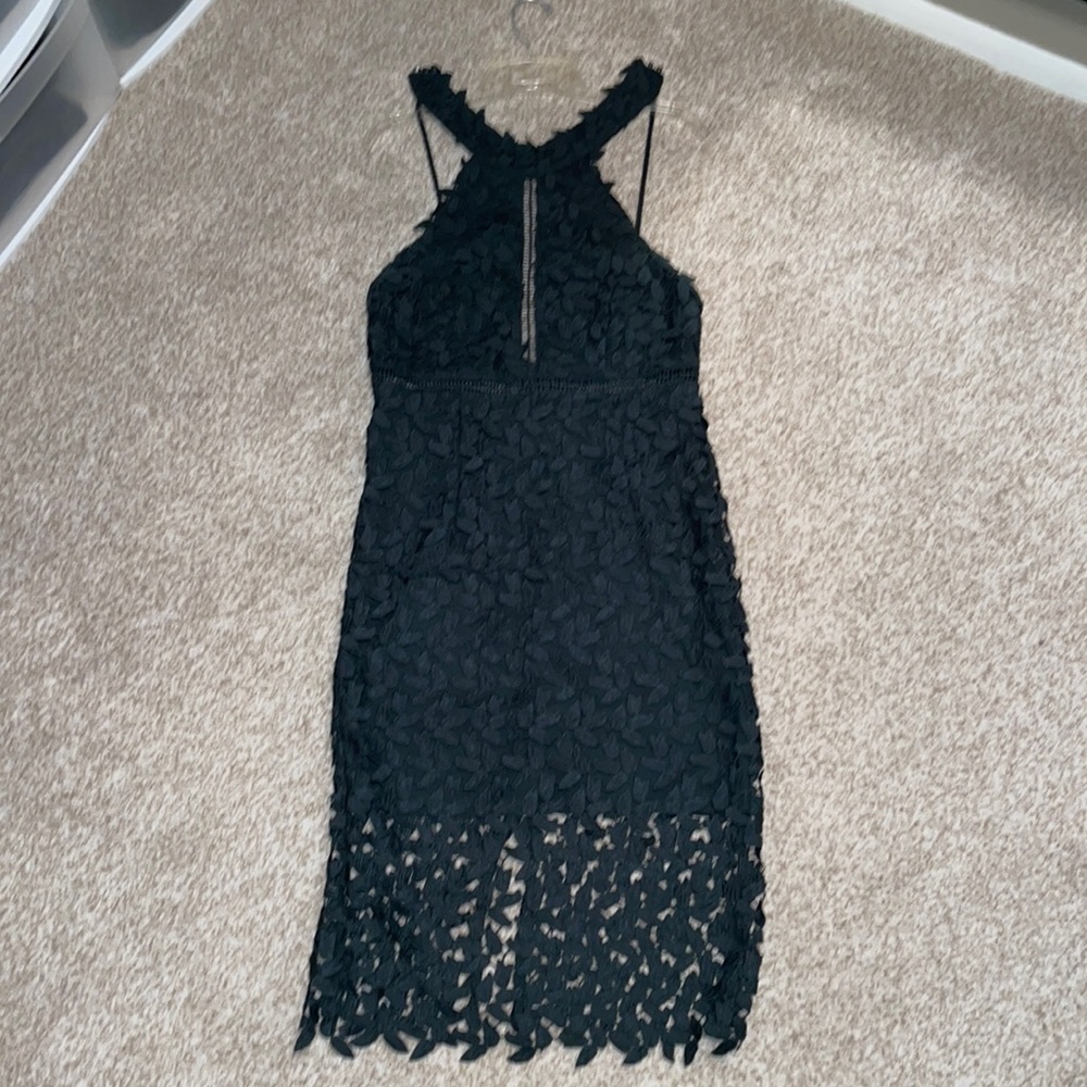 Bardot Dark Green Halter Midi Dress